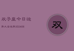 双子座今日运势大全运势(20240613)